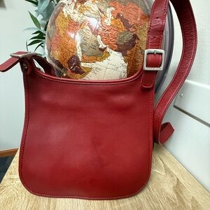 Red Vintage Coach leather bag